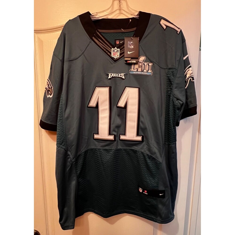 Philadelphia Eagles Nike NFL Players On Field Carson Wentz Super Bowl Jersey 48